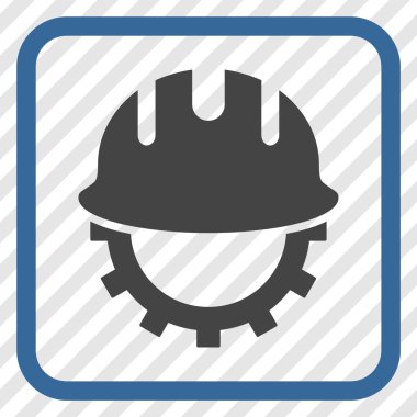 Geliştirme işçisi vektör simgesi bir çerçeve içinde