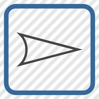 Ok ucu doğru vektör simgesi bir çerçeve içinde