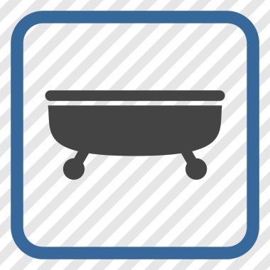 Küvet vektör simgesi bir çerçeve içinde