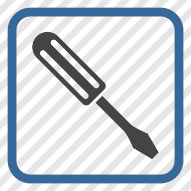 Tornavida vektör simgesi bir çerçeve içinde