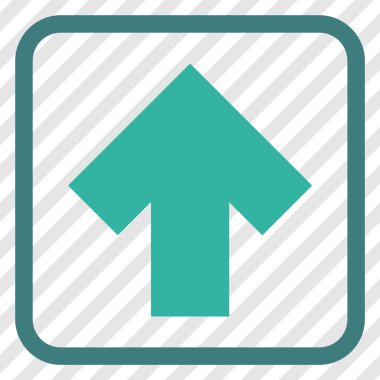 Vektör simgesi bir çerçeve içinde yukarı ok