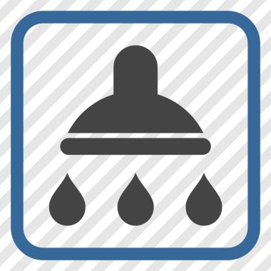 Duş vektör simgesi bir çerçeve içinde