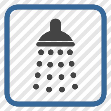 Duş vektör simgesi bir çerçeve içinde