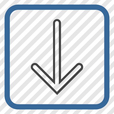 Vektör simgesi bir çerçeve içinde aşağı ok