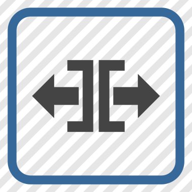 Yatay yöndeki vektör simgesi bir çerçeve içinde bölmek