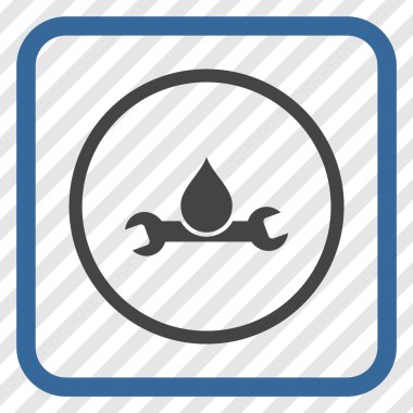 Sıhhi tesisat vektör simgesi bir çerçeve içinde