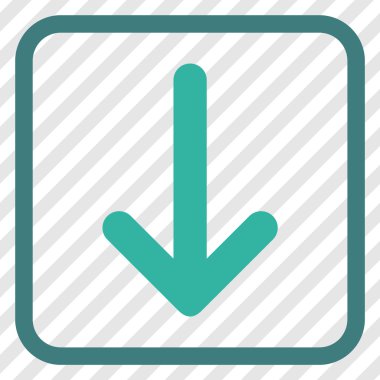 Vektör simgesi bir çerçeve içinde aşağı ok