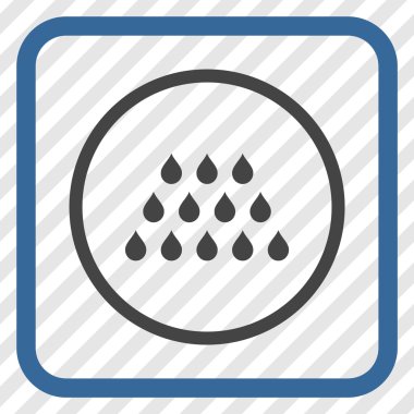 Damla vektör simgesi bir çerçeve içinde