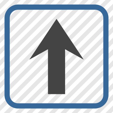 Vektör simgesi bir çerçeve içinde yukarı ok