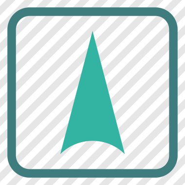 Vektör simgesi bir çerçeve içinde yukarı ok ucu