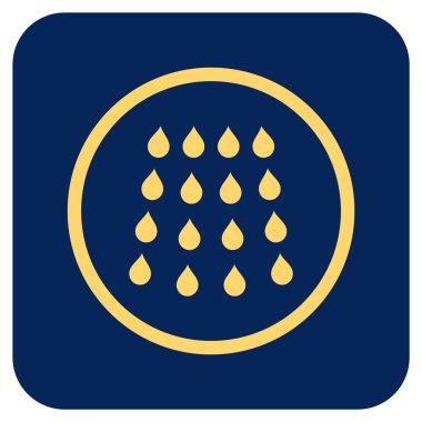 Damla düz kare vektör simgesi