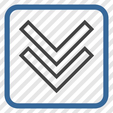 Vektör simgesi bir çerçeve içinde aşağı kaydır