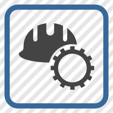 Geliştirme işçisi vektör simgesi bir çerçeve içinde