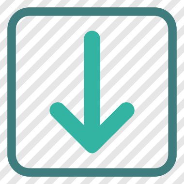 Vektör simgesi bir çerçeve içinde aşağı ok