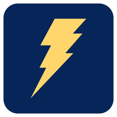 Düz kare vektör simge yürütmek