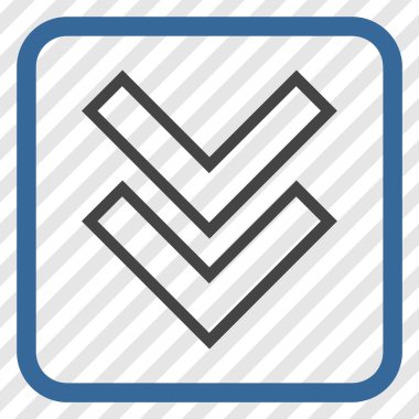 Vektör simgesi bir çerçeve içinde aşağı kaydır