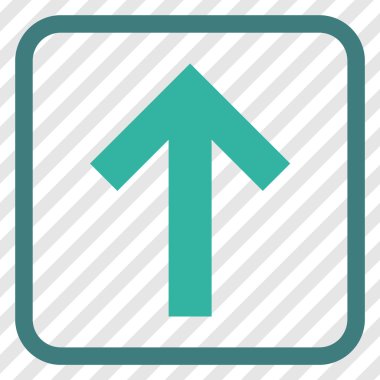 Vektör simgesi bir çerçeve içinde yukarı ok