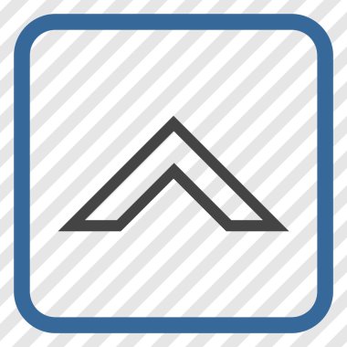 Vektör simgesi bir çerçeve içinde yukarı ok ucu