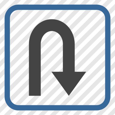 Geri vektör simge bir çerçevede açmak