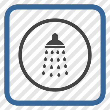 Duş vektör simgesi bir çerçeve içinde