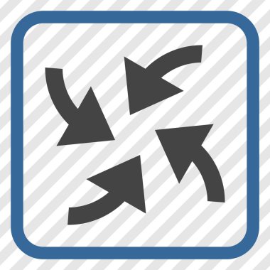 Siklon oklar bir çerçeve içinde simge vektör