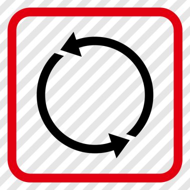 Geri dönüşüm vektör simgesi bir çerçeve içinde