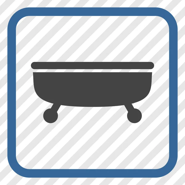 Icona vettoriale vasca da bagno in una cornice — Vettoriale Stock