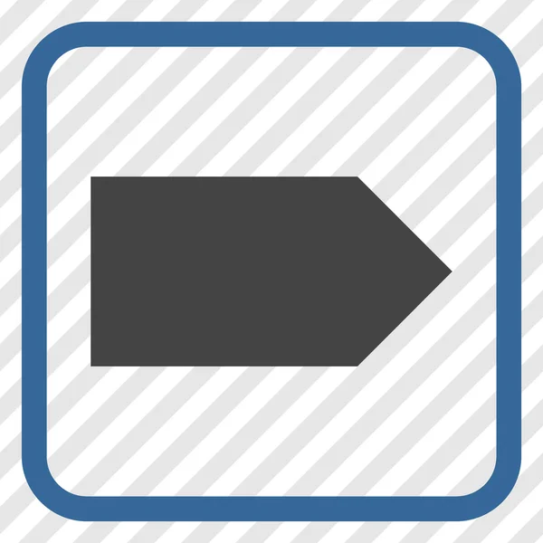 Direction Right Vector Icon In a Frame — Stock Vector