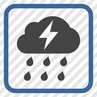 Fırtına vektör simgesi bir çerçeve içinde