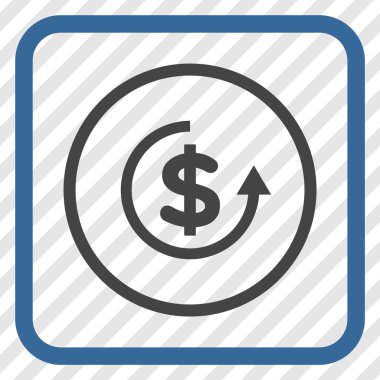 Geri ödeme vektör simgesi bir çerçeve içinde