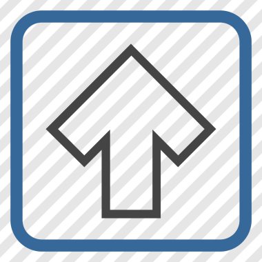 Vektör simgesi bir çerçeve içinde yukarı ok