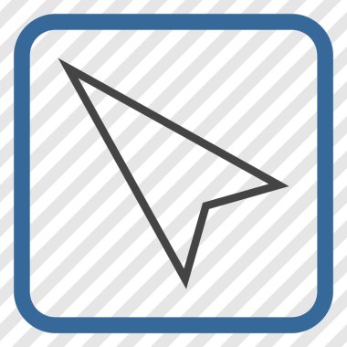 İşaretçi yaptı vektör simgesi bir çerçeve içinde yukarı