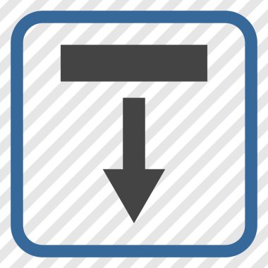 Vektör simgesi bir çerçeve içinde aşağı çekin