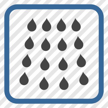 Damla vektör simgesi bir çerçeve içinde