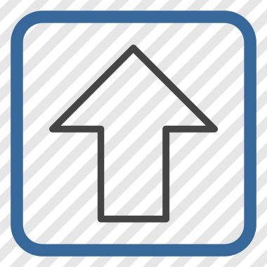 Vektör simgesi bir çerçeve içinde yukarı ok