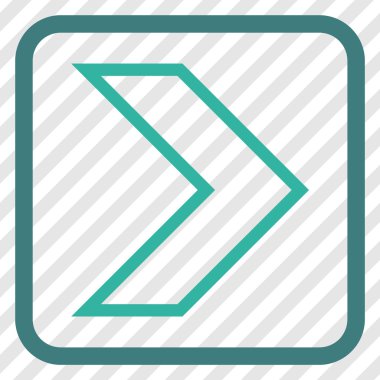 Ok ucu doğru vektör simgesi bir çerçeve içinde