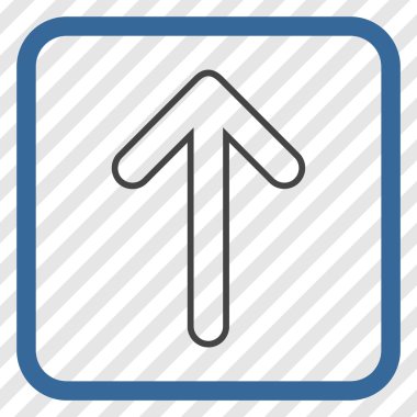 Vektör simgesi bir çerçeve içinde yukarı yönlü ok