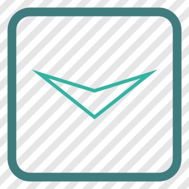 Vektör simgesi bir çerçeve içinde aşağı ok ucu