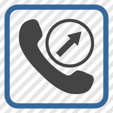 Giden arama vektör simgesi bir çerçeve içinde