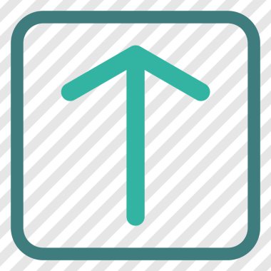 Vektör simgesi bir çerçeve içinde yukarı ok