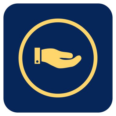 El düz kare vektör simgesi