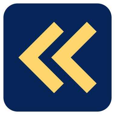 Sol düz kare vektör simge vardiya