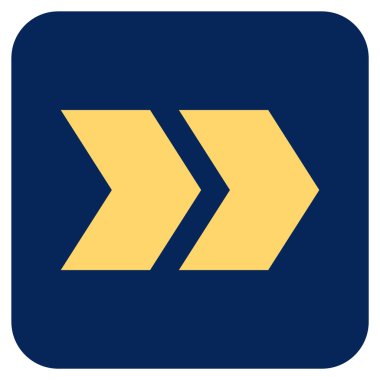 ÜST KRKT değil düz vektör simgesi kare