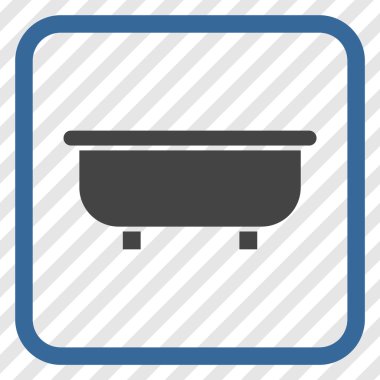 Küvet vektör simgesi bir çerçeve içinde