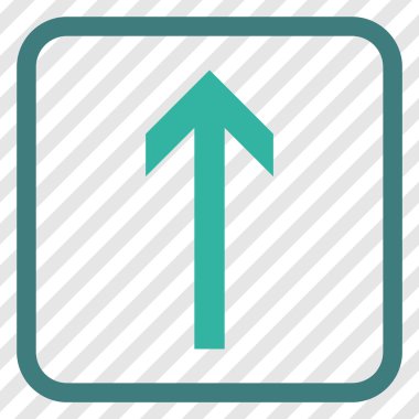 Vektör simgesi bir çerçeve içinde yukarı ok