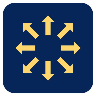 Oklar düz kare vektör simge patlayabilir