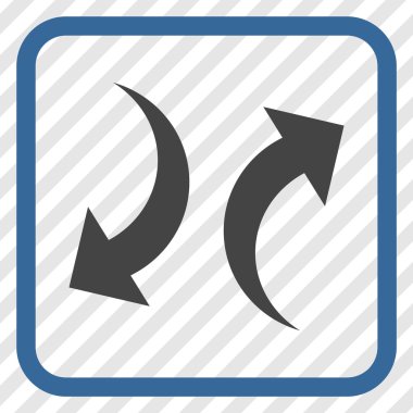 Exchange oklar bir çerçeve içinde simge vektör