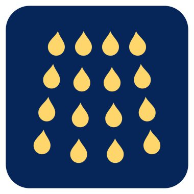 Damla düz kare vektör simgesi