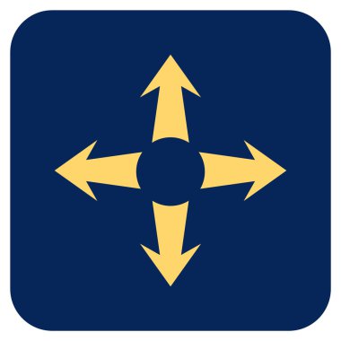 Oklar düz kare vektör simgesini genişletin