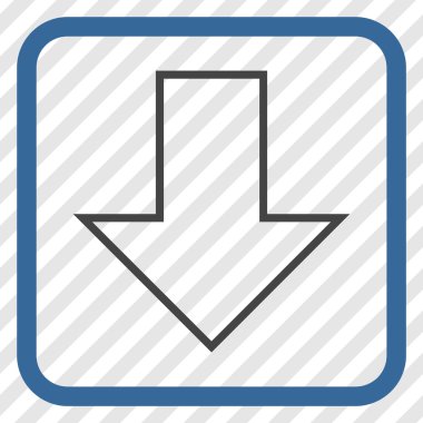 Vektör simgesi bir çerçeve içinde aşağı ok